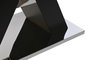 DKD Home Decor Mesa Comedor Moderno Negro Cristal Templado MDF Acero 180 x 90 x 76 cm