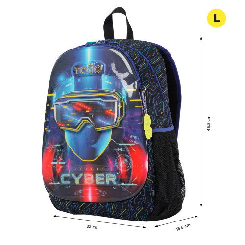 Totto Mochila Morral Mettaverse L MJ04MTV003-2320-5CEL Azul Marino