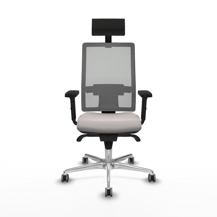 PIQUERAS Y CRESPO Silla de oficina Horna con mecanismo Sincro, Blanco y Gris PIQUERAS Y CRESPO Silla de oficina Horna con mecanismo Sincro, Blanco y Gris