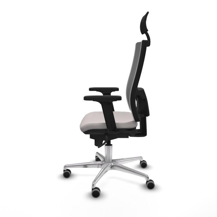 PIQUERAS Y CRESPO Silla de oficina Horna con mecanismo Sincro, Blanco y Gris PIQUERAS Y CRESPO Silla de oficina Horna con mecanismo Sincro, Blanco y Gris