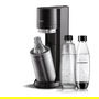 SodaStream Duo Titan - Máquina para hacer agua con gas, Negro y acero inoxidable, Incluye botella de vidrio de 1 L y cargador de 60 L