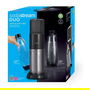 SodaStream Duo Titan - Máquina para hacer agua con gas, Negro y acero inoxidable, Incluye botella de vidrio de 1 L y cargador de 60 L