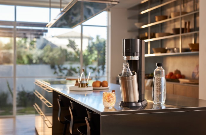 SodaStream DUO Negro y Acero Inoxidable con Botella de Vidrio 1 L