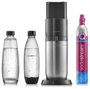 SodaStream DUO Negro y Acero Inoxidable con Botella de Vidrio 1 L