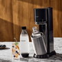 SodaStream DUO Negro y Acero Inoxidable con Botella de Vidrio 1 L