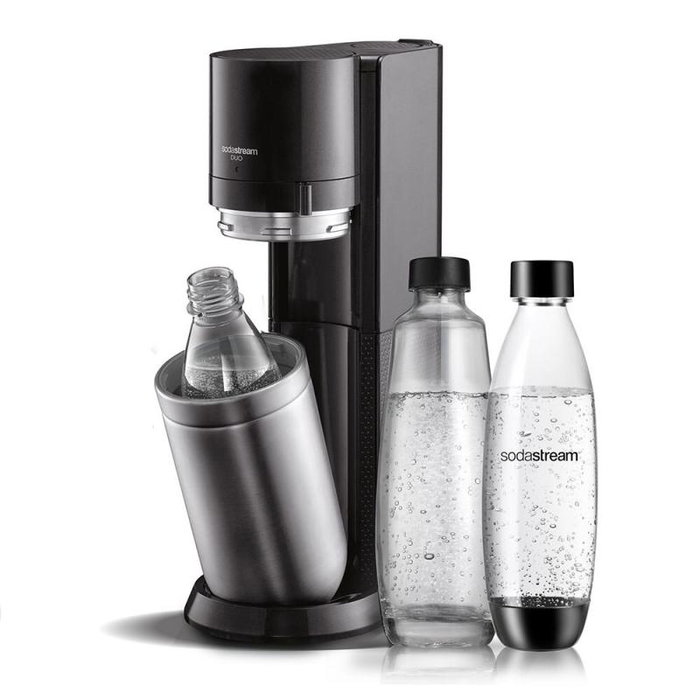 SodaStream DUO Black Soda Maker con 1 botella de vidrio y 1 botella PET - 1016812411 SodaStream DUO Black Soda Maker con 1 botella de vidrio y 1 botella PET - 1016812411