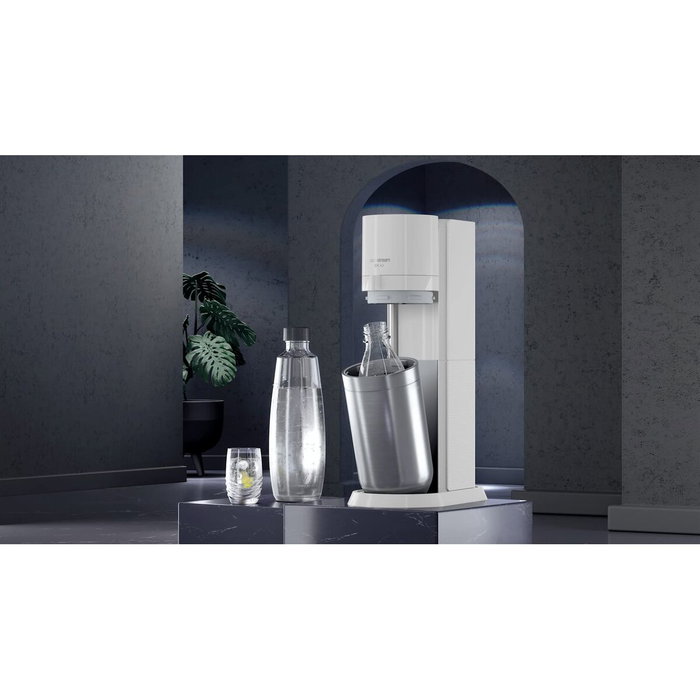 SodaStream DUO Negro y Acero Inoxidable con Botella de Vidrio 1 L