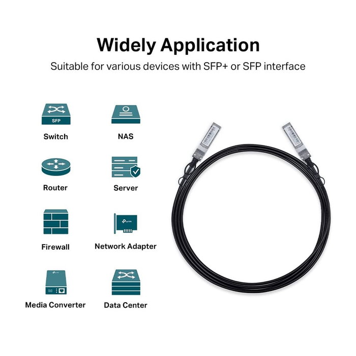 TP-Link TL-SM5220-3M Cable DAC SFP+ de 3 metros, 10 Gbps TP-Link TL-SM5220-3M Cable DAC SFP+ de 3 metros, 10 Gbps
