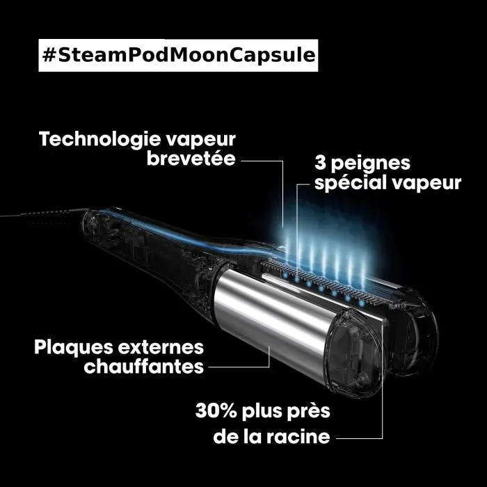 Steampod 4.0 Edición Limitada Moon Capsule - Plancha-rizador de vapor - Placa cerámica de alta resistencia - L'Oréal Professionnel P