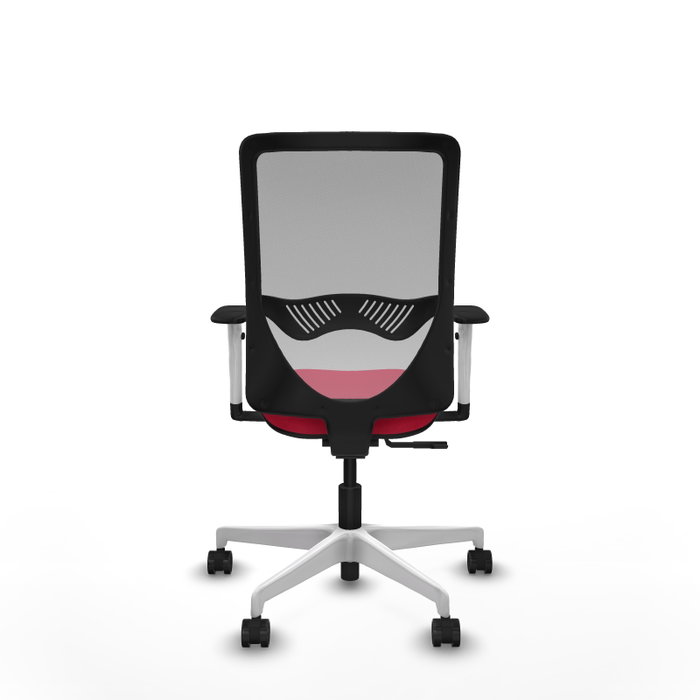 PIQUERAS Y CRESPO Silla de oficina Zulema con mecanismo Sincro, Tela Roja y Malla Gris PIQUERAS Y CRESPO Silla de oficina Zulema con mecanismo Sincro, Tela Roja y Malla Gris