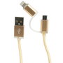 Be Mix Cable 2 En 1 Micro Usb-T C para Carga y Datos, 1 Metro, Compatible con Ordenador, Tablet y Smartphone