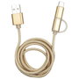 Be Mix Cable 2 En 1 Micro Usb-T C para Carga y Datos, 1 Metro, Compatible con Ordenador, Tablet y Smartphone