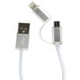 Be Mix Cable 2 En 1 Micro Usb-T C para Carga y Datos, 1 Metro, Compatible con Ordenador, Tablet y Smartphone