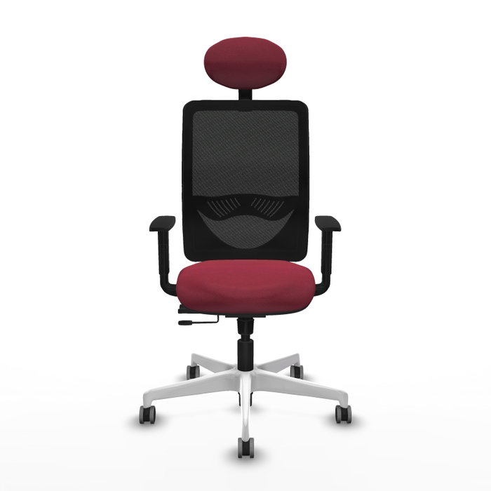 PIQUERAS Y CRESPO Silla de oficina Zulema con mecanismo Sincro/Traslack, color Granate y Negro PIQUERAS Y CRESPO Silla de oficina Zulema con mecanismo Sincro/Traslack, color Granate y Negro