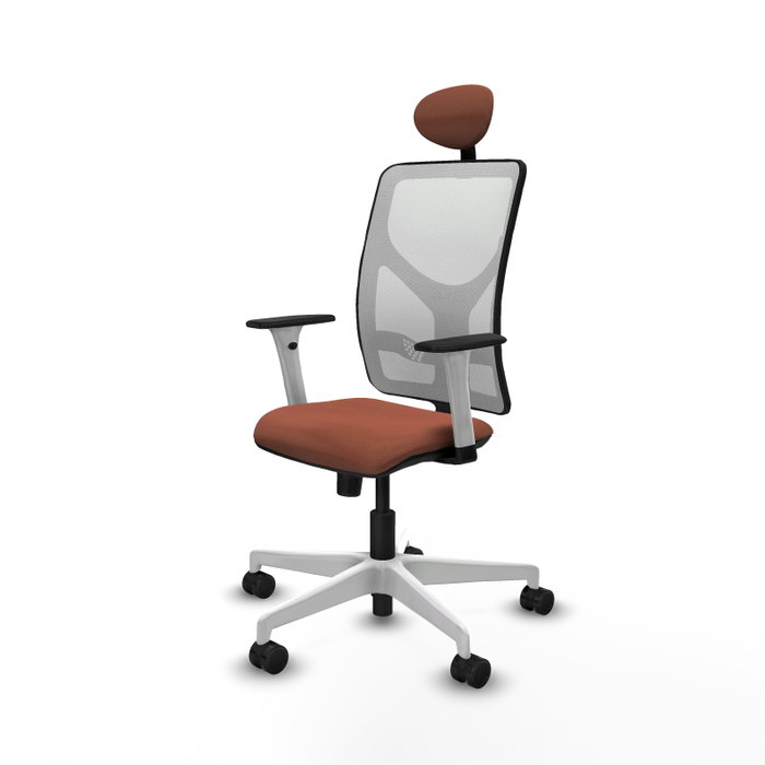 PIQUERAS Y CRESPO Silla de oficina Motilla con mecanismo Sincro, Marrón y Blanco PIQUERAS Y CRESPO Silla de oficina Motilla con mecanismo Sincro, Marrón y Blanco