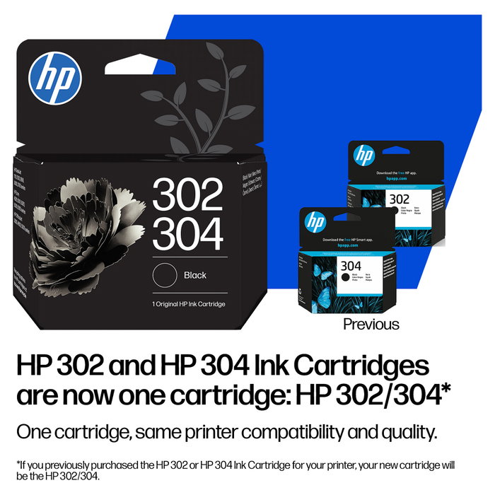 HP Cartucho de Tinta Original 302/304 Negro HP Cartucho de Tinta Original 302/304 Negro