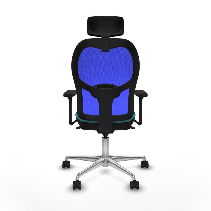 PIQUERAS Y CRESPO Silla de oficina Jorquera con mecanismo Sincro, tela Turquesa y malla Azul PIQUERAS Y CRESPO Silla de oficina Jorquera con mecanismo Sincro, tela Turquesa y malla Azul