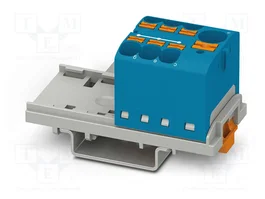 PHOENIX CONTACT PTFIX 10/6X4-NS35BU Conector de carril azul 7 bornas