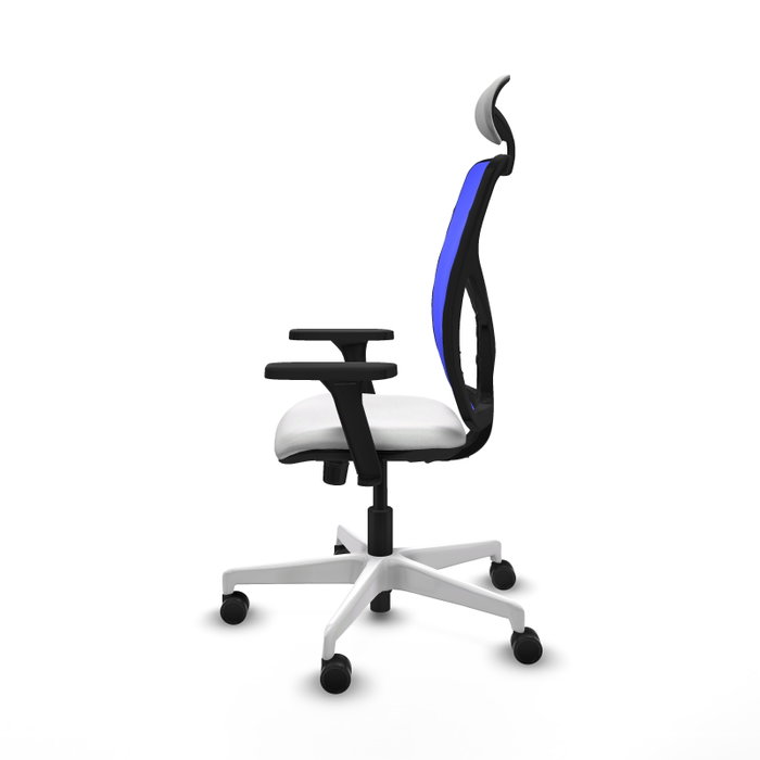 PIQUERAS Y CRESPO Silla de oficina Motilla con mecanismo Sincro, Blanco y Azul PIQUERAS Y CRESPO Silla de oficina Motilla con mecanismo Sincro, Blanco y Azul