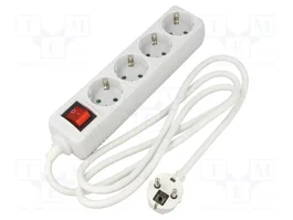 GOOBAY Prolongador de alimentación H05VV-F 3G1,5mm2 1,5m Blanco