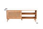 Hanah Home Soporte TV 140 Roble Elegante y Funcional con Patas de Metal y Amplio Almacenamiento 138x55x41cm