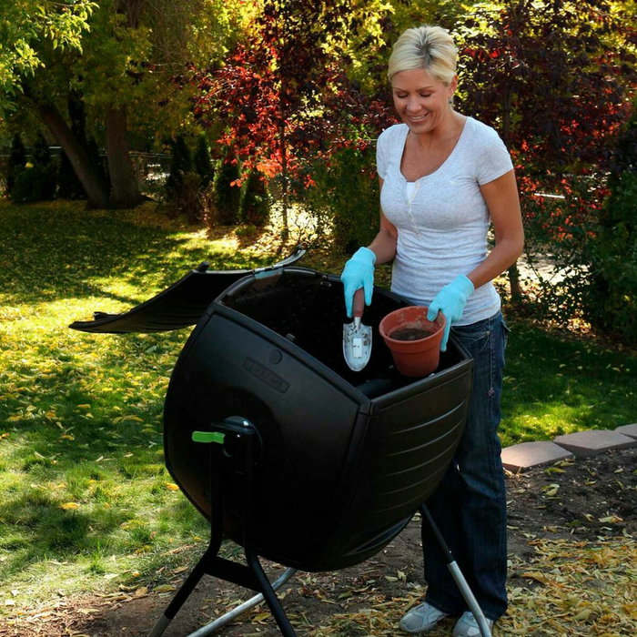 Color Baby Cubo de Compostaje 189 Litros Acero Galvanizado