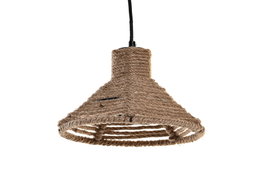 DKD Home Decor Lámpara Techo Mediterraneo Marron Cuerda 24 x 15 x 24 cm (4 Unidades)
