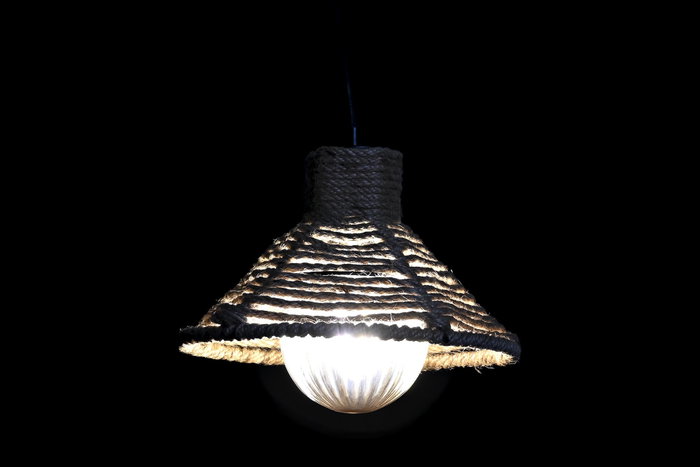 DKD Home Decor Lámpara Techo Mediterraneo Marron Cuerda 24 x 15 x 24 cm (4 Unidades) DKD Home Decor Lámpara Techo Mediterraneo Marron Cuerda 24 x 15 x 24 cm (4 Unidades)