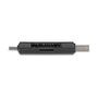 DeLOCK Lector de tarjetas USB 5 Gbps con USB Type-C y Type-A para SD y Micro SD, Negro