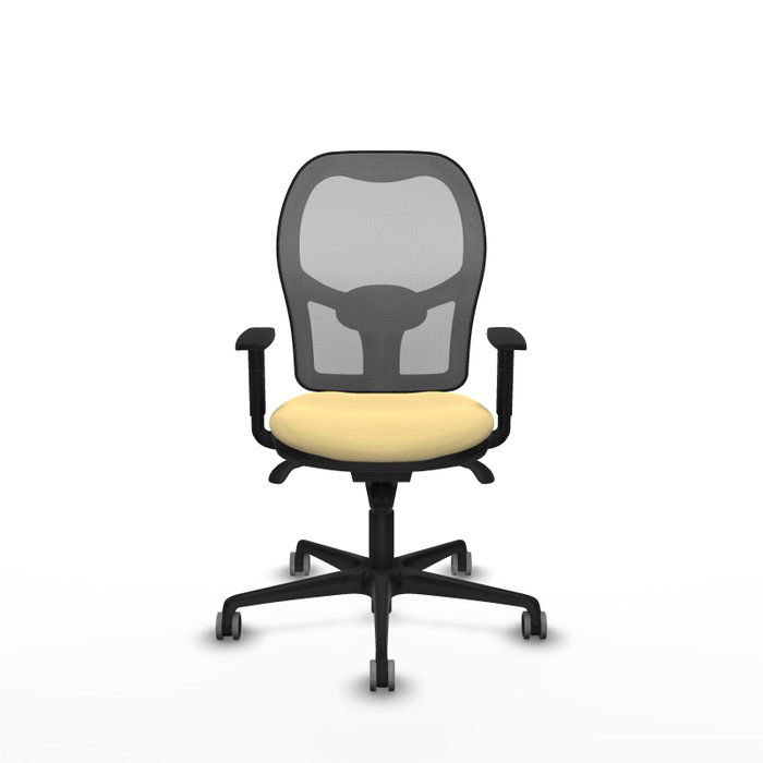 PIQUERAS Y CRESPO Silla de oficina Jorquera con mecanismo Sincro, Crema y Gris PIQUERAS Y CRESPO Silla de oficina Jorquera con mecanismo Sincro, Crema y Gris
