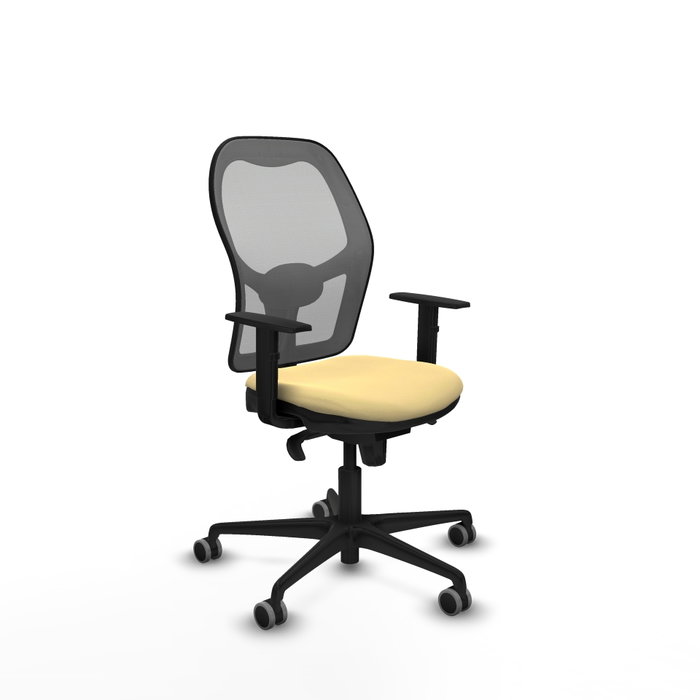 PIQUERAS Y CRESPO Silla de oficina Jorquera con mecanismo Sincro, Crema y Gris PIQUERAS Y CRESPO Silla de oficina Jorquera con mecanismo Sincro, Crema y Gris