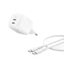 Belkin Cargador Dual USB-C 50W GaN con Cable de 1m WCH019kq1MWH-B6