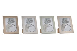 DKD Home Decor Set de 12 Marcos de Fotos 20x25 cm Surtido de 4 Colores con Cristal