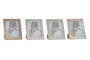 DKD Home Decor Set de 12 Marcos de Fotos 20x25 cm Surtido de 4 Colores con Cristal