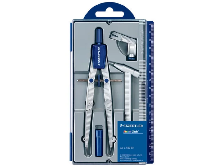 Staedtler Set de Compás Noris 550 con Alargadera y Adaptador Universal Staedtler Set de Compás Noris 550 con Alargadera y Adaptador Universal