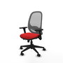 PIQUERAS Y CRESPO Silla de oficina Cilanco con mecanismo Sincro/Traslack Rojo y Gris