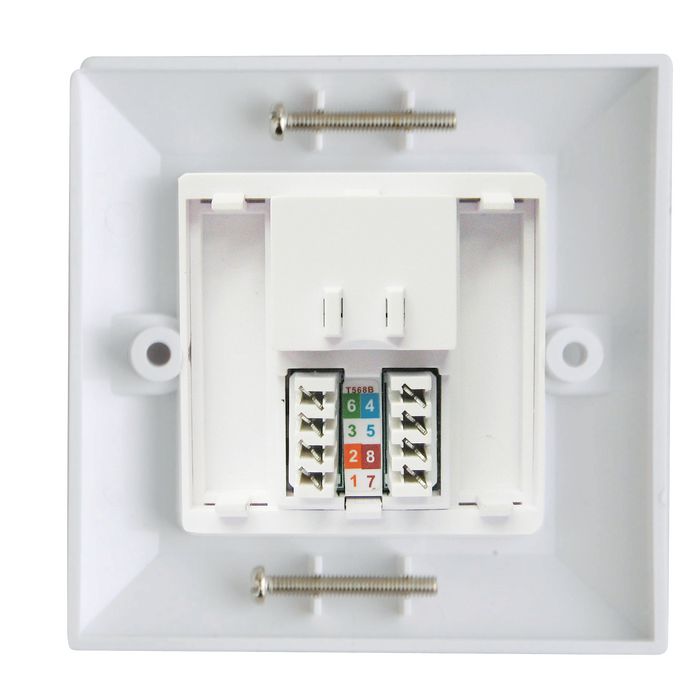 Lanview Placa Frontal CAT6 de una Sola Unidad, Tipo UK 86x86mm