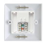 Lanview Placa Frontal CAT6 de una Sola Unidad, Tipo UK 86x86mm