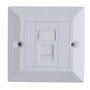 Lanview Placa Frontal CAT6 de una Sola Unidad, Tipo UK 86x86mm