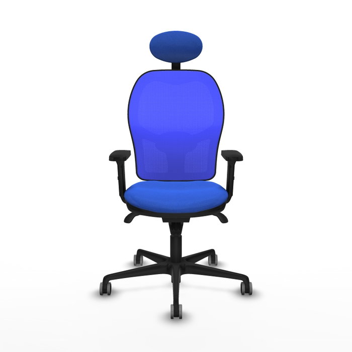 PIQUERAS Y CRESPO Silla de Oficina Jorquera con Mecanismo Sincro y Tela Azul