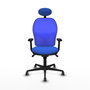 PIQUERAS Y CRESPO Silla de Oficina Jorquera con Mecanismo Sincro y Tela Azul