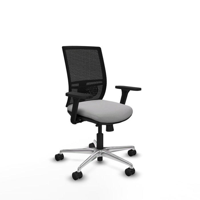 PIQUERAS Y CRESPO Silla de oficina Yunquera con mecanismo Sincro/Traslack, Gris claro y Negro PIQUERAS Y CRESPO Silla de oficina Yunquera con mecanismo Sincro/Traslack, Gris claro y Negro