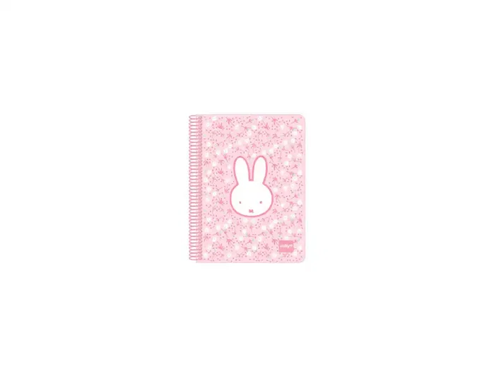 Safta Libreta Espiral Cuarto Miffy Flores 80 Hojas