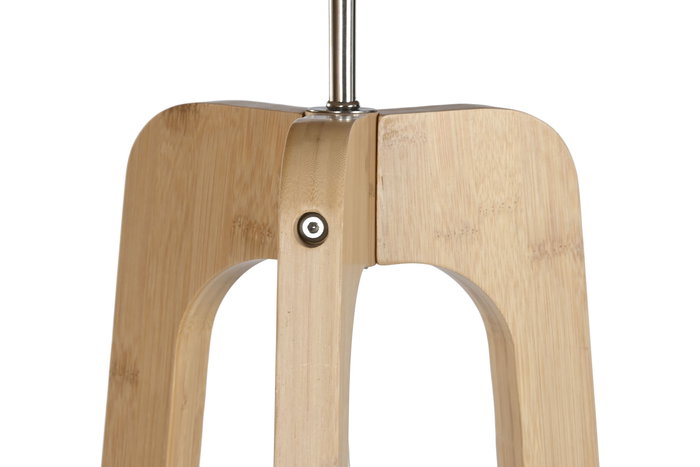 DKD Home Decor Lámpara de Pie Natural Bambú Ratan Trípode 50 x 158 x 50 cm