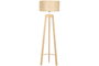 DKD Home Decor Lámpara de Pie Natural Bambú Ratan Trípode 50 x 158 x 50 cm
