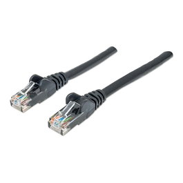 Intellinet Cable de Red Cat6 U/UTP RJ45 1 m Negro con Hebelschutz, Conector Chapado en Oro, AWG 24 (Cable de Parcheo)