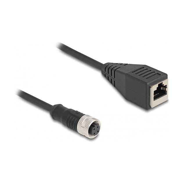 DeLOCK Cable adaptador M12 codificación D 4 pines hembra a RJ45 hembra 50 cm DeLOCK Cable adaptador M12 codificación D 4 pines hembra a RJ45 hembra 50 cm