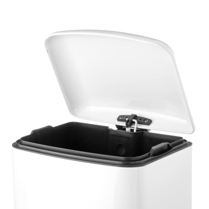 Cubo de basura Blanco Metal Polipropileno 12 L Cubo de basura Blanco Metal Polipropileno 12 L