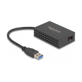 DeLOCK Adaptador USB Tipo-A a 1 x SFP LAN Gigabit Negro