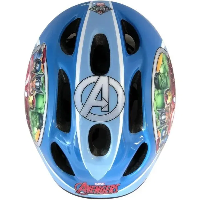 Stamp Paquete de Protecciones AVENGERS - Casco, Rodilleras y Coderas - Talla Ajustable (50-56cm)